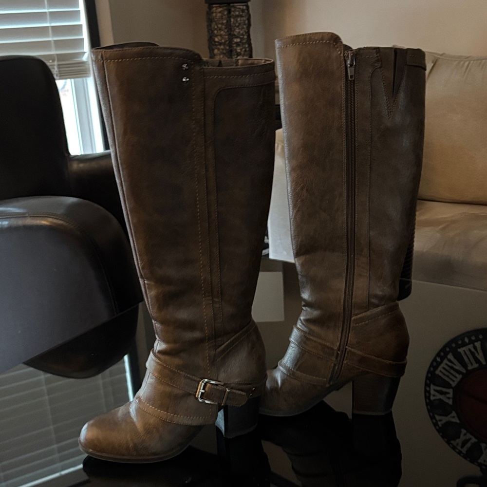 Fergalicious Brown Heeled Boots